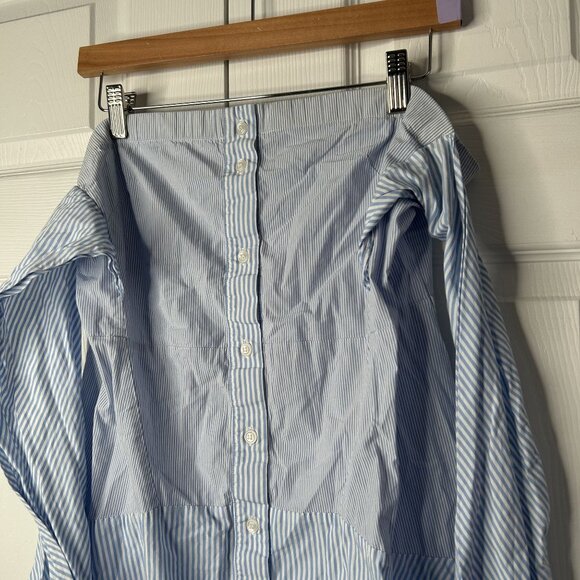 TOME Blue White Striped Halter Tie Sleeveless Dress Women's Size 6 - Picture 4 of 10